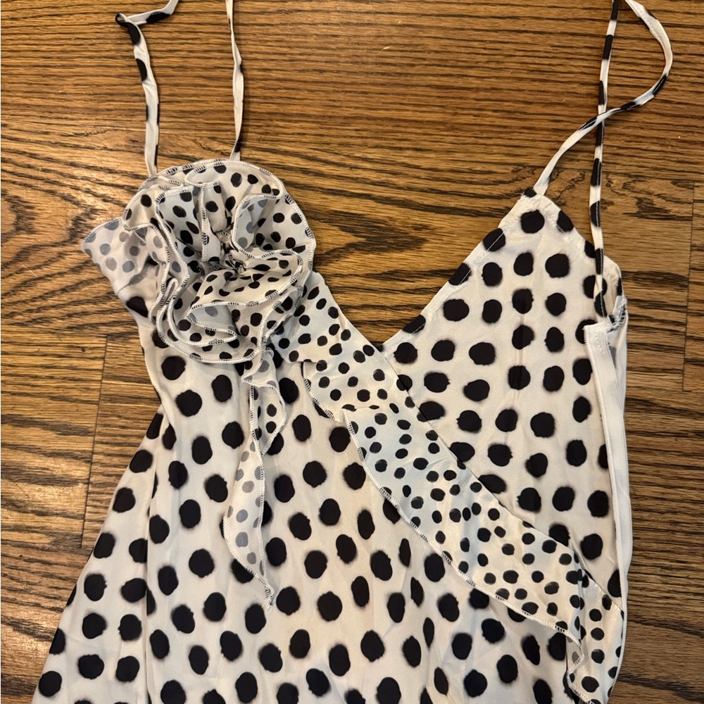 Women’s Cream Polka Dot Maxi Dress